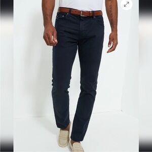 AG Jeans The Graduate Tailored Leg Blue Sueded Cotton Pants 34x34